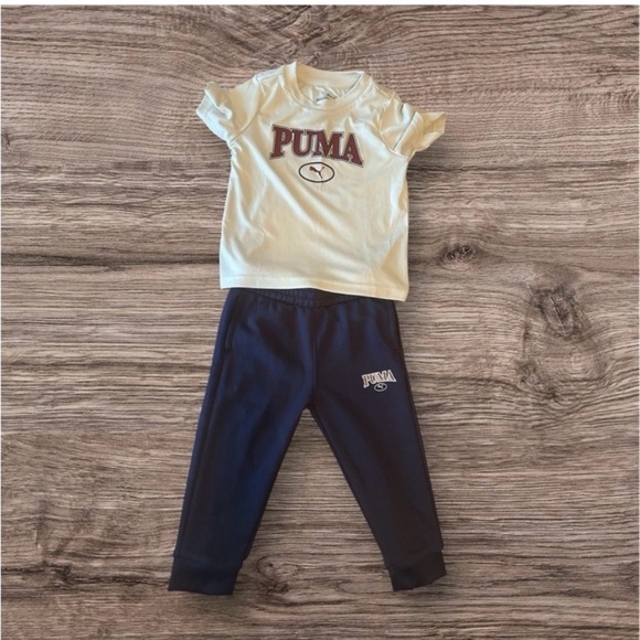 Puma Cream and Black Kids Matching Set - Picture 1 of 7
